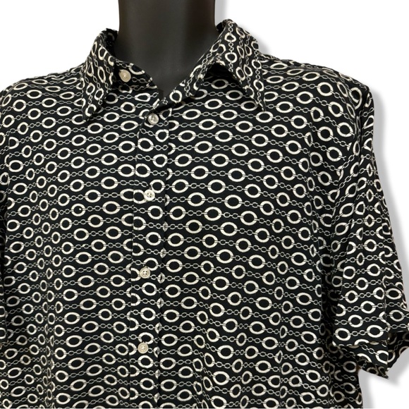 Vintage Chain Link Pattern Button Up Shirt - Picture 3 of 4